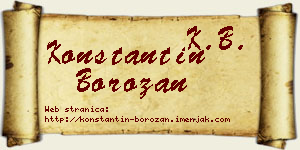 Konstantin Borozan vizit kartica